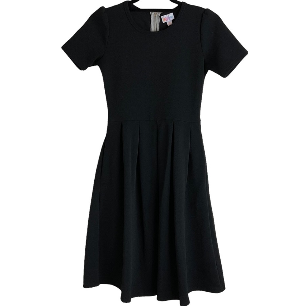 LuLaRoe Black Midi Textured Dress Size XS